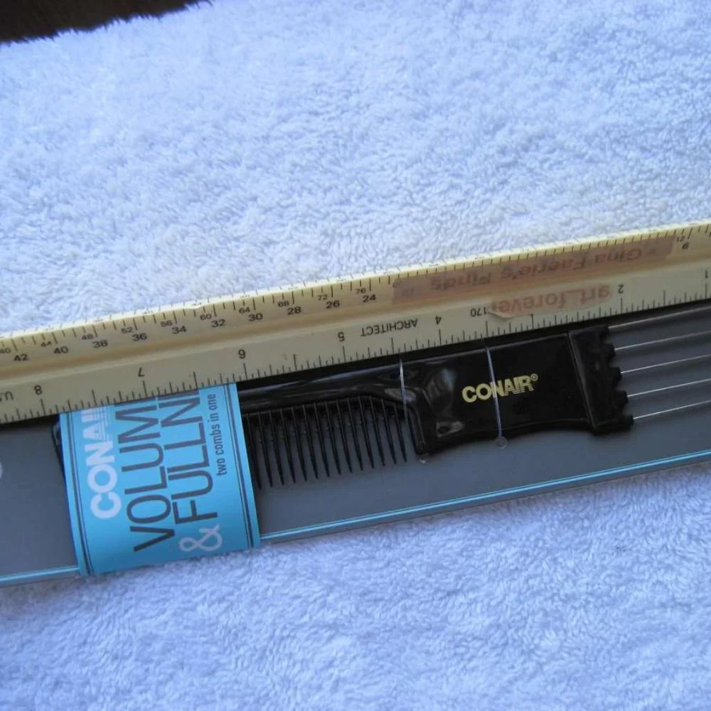 Conair Hair Teasing Comb & Lift Metal Pick Combination Tool Volume Fullness 2018